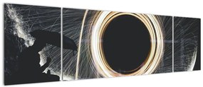 Obraz - Pokaz świateł w deszczu (170x50 cm)