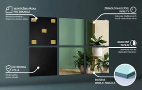 Kwadratowe płytki lustrzane samoprzylepne