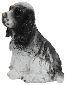 Figurka ogrodowa pies spaniel, wys. 27 cm, ze sztucznego kamienia