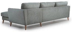 Jasnoszary narożnik Scandic Oslo, prawy róg, 278 cm