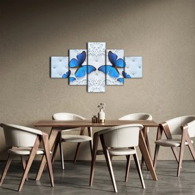 Obraz - Niebieskie motyle (125x70 cm)