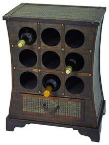 Brązowa szafka na wino liczba butelek 9, 46x58 cm – Deco Pleasure
