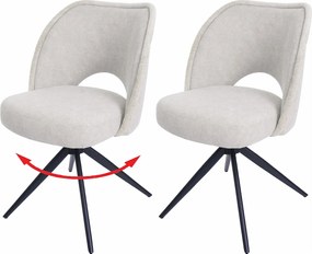 Krzesło do jadalni MCW-N72 (zestaw 2 sztuk),  kremowy