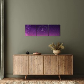 Obraz nieba ze spadającą gwiazdą (z zegarem) (90x30 cm)