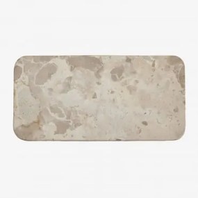 Prostokątna Dekoracyjna Taca 40x20 Cm Z Marmuru Zairex Naturalne Kolory Marmuru - Sklum