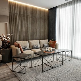 Stolik konferencyjny Defne Black Marble