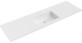 Mexen Otis umywalka wpuszczana w blat 161 x 46,5 cm, biała mat - 25181601