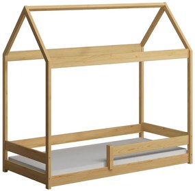 Łóżko dla dziecka ze stelażem i materacem, sosna - Kiders 200x90 cm