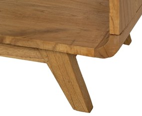 Regał z litego drewna mindi w naturalnym kolorze 90x150x40 cm Lysa – Ixia
