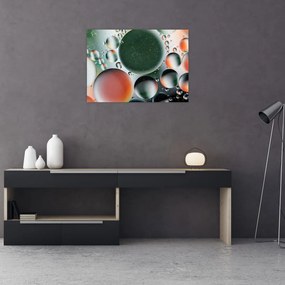 Obraz na szkle abstrakcji - bąbelki (70x50 cm)