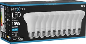 Mexen Nova 10x żarówka LED E27, R63, 10W, Zimna - 6500K, 1055 lm - L104-E27-1065-01x10