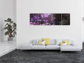 Obraz - fioletowe drzewa (170x50 cm)