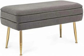 Szara ławka do przechowywania 80x38x42 cm - PAVLINA