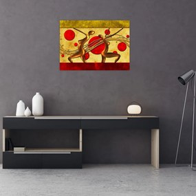 Abstrakcyjny obraz z dwiema kobietami (70x50 cm)