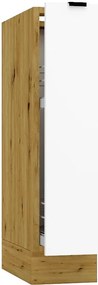 Szafka kuchenna z cargo 20 cm biały + dąb artisan C7-F09