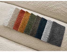 Beżowy podnóżek z materiału bouclé Annecy – Bobochic Paris