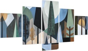 Obraz - Naturalna geometria abstrakcyjna II. (125x70 cm)
