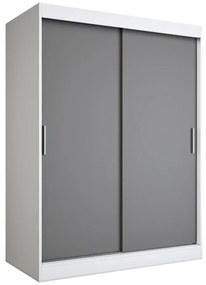 Szafa przesuwna 150 cm biały + antracyt - Erco 4X