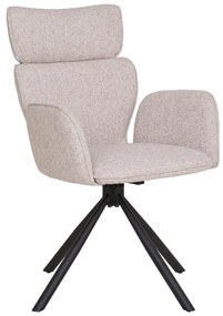 Beżowe tapicerowane fotele jadalniane zestaw z podłokietnikami 2 szt. Cordoba – House Nordic