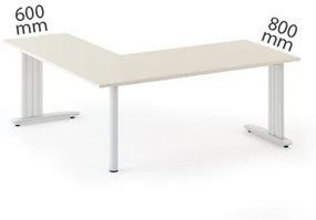 Biurko PRIMO FLEXIBLE 1800 x 1600 mm, brzoza