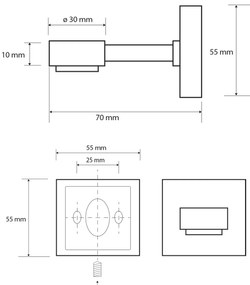 SAPHO XQ801 X-square mydelniczka magnetyczna, chrom
