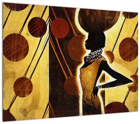 Obraz na szkle artystycznego malarstwa starożytnego (70x50 cm)