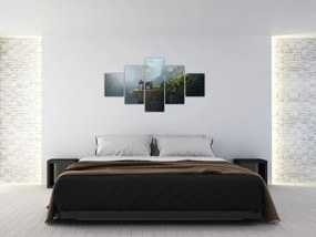 Obraz - Słonie na szczycie Tadż Mahal (125x70 cm)