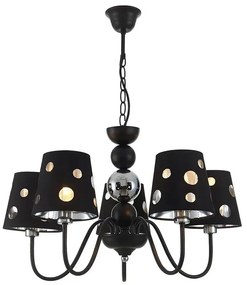 Czarna nowoczesna lampa wisząca 4X D221 K4-P62
