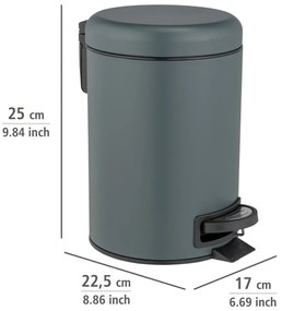 Stalowy kosz na śmieci z pedałem 3 l Leman – Wenko