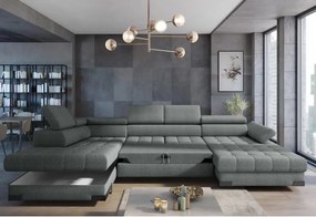 Narożnik SELVA XL Lewostronny z funkcją spania w tkaninie MEMPHIS 06 WERSAL