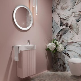 Zestaw Szafka z umywalką DIA 40 cm pudrowy róż półmat KROFAM