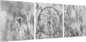 Obraz - Mroźna zima (z zegarem) (90x30 cm)