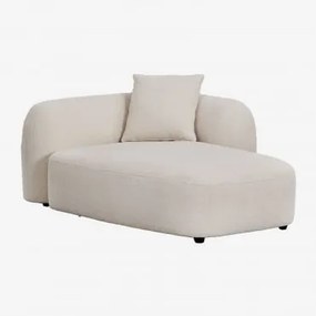 Chaise Longue Prawy Do Sofy Modułowej Z Tkaniny Coco Gruba Biała Szenila - Sklum