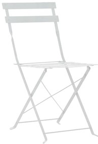 Zestaw białych metalowych mebli ogrodowych F2-R48