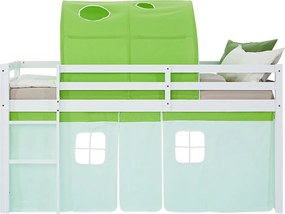 Łóżko piętrowe 90x200 cm Zielona Kabina