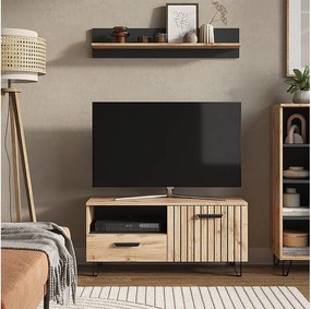 Lowboard brązowy 100.2x38x48.5 amber