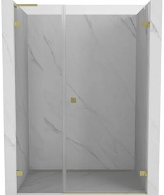 Mexen Lunar-B L drzwi prysznicowe uchylne prawe 150 cm, transparent, złote szczotkowane - 832SL-150-050-55-00-P