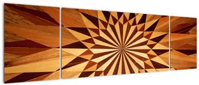 Obraz - Drewniany kolaż (170x50 cm)