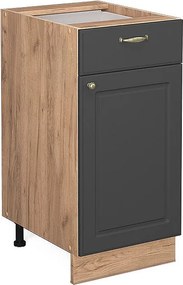 Szafka dolna do kuchni antracytowo-złoty 40x51.6x82 fame-line