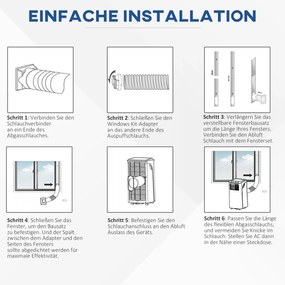 HOMCOM Klimatyzator Mobilny 3w1 - Chłodzenie, Osuszanie, Timer 24h, Pilot, 2,6kW - Komfort w Domu