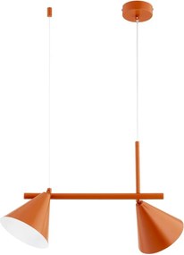 Lampa wisząca ZELTA na lince 2xE27/15W/230V pomarańczowa