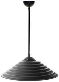 Czarna lampa wisząca z metalowym kloszem ø 25 cm – Opviq lights