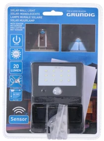 Grundig - LED Solarne oświetlenie z czujnikiem 1xLED/0,25W/1xAA