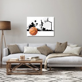 Obraz na szkle - Koszykarz (70x50 cm)