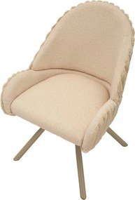 Kremowe tapicerowane fotele jadalniane zestaw z podłokietnikami 2 szt. Stockholm – Mauro Ferretti