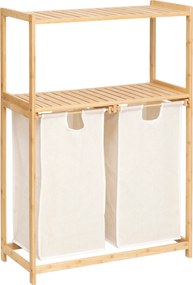 Regał bambusowy z koszem na pranie TIDY BOX, 72 x 33 x 109 cm