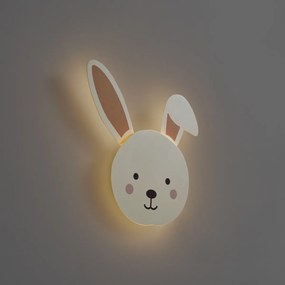 Dziecięca lampa ścienna żółta z LED z 3-stopniowym ściemnianiem - Benny the Bunny