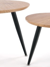 Komplet dwóch stolików kawowych w stylu loft Mentona 2