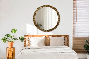 Lustro dekoracyjne okrągłe Złota mandala