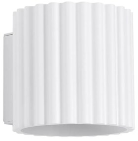 Kinkiet AURA biały G9 ryflowany SOLLUX  LIGHTING